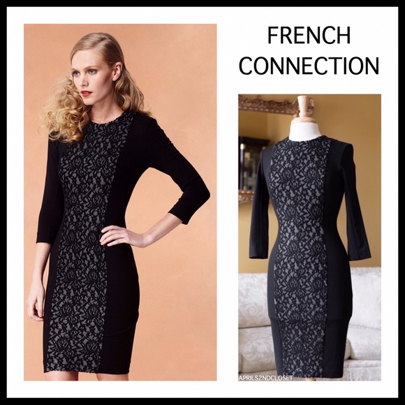 French Connection Dresses & Skirts - FRENCH CONNECTION BLACK COCKTAIL MINI DRESS A2C